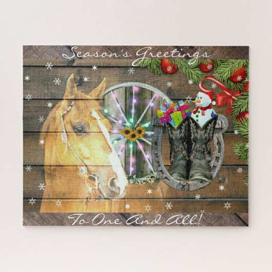 Wagon Wheel Cowboy Boots Garland Legpuzzel (Horizontaal)