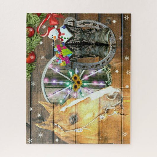 Wagon Wheel Cowboy Boots Garland Legpuzzel (Verticaal)