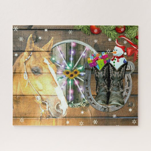 Wagon Wheel Cowboy Boots Garland Legpuzzel (Horizontaal)