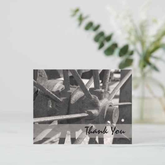 Wagon Wheel Dank u Briefkaart (Staand voorkant)