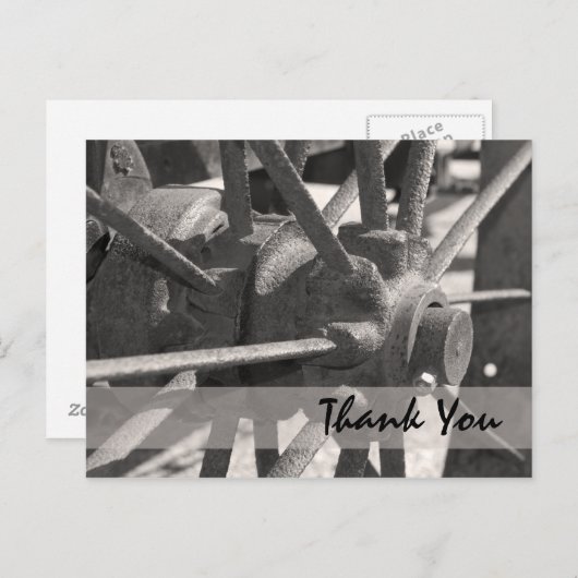 Wagon Wheel Dank u Briefkaart (Voorkant / Achterkant)