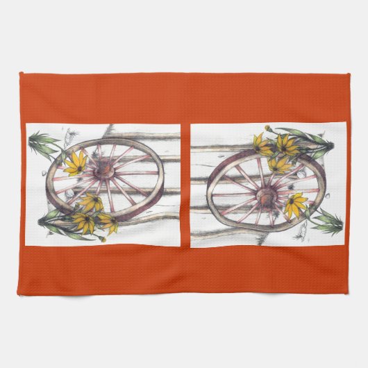 Wagon Wheel Dishtowel Theedoek (Horizontaal)