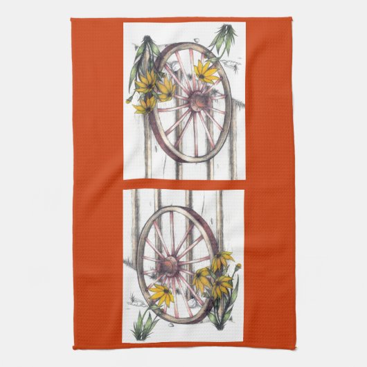 Wagon Wheel Dishtowel Theedoek (Verticaal)