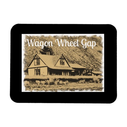 Wagon Wheel Gap treinstation sepia Magneet (Horizontaal)