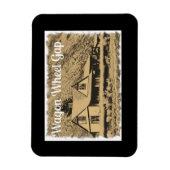 Wagon Wheel Gap treinstation sepia Magneet (Verticaal)