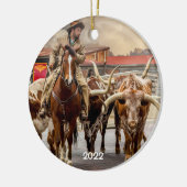 Wagon Wheel of Fort Worth, Texas Ceramic Ornament (Links)