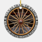 Wagon Wheel of Fort Worth, Texas Ceramic Ornament (Achterkant)