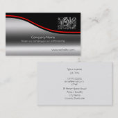  Wagon Wheel, rood swoosh, metallic-effect Visitekaartje (Voorkant / Achterkant)