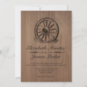 Wagon Wheel Wedding Invitations Kaart (Voorkant)