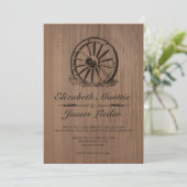 Wagon Wheel Wedding Invitations Kaart (Staand voorkant)