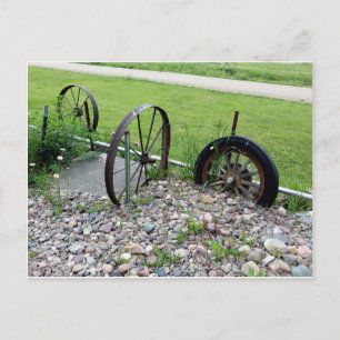 Wagon Wheels Rock Garden Montana Natuur foto Briefkaart
