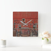 Wagon Wheels US 66 Old West Vierkante Klok (Huis)