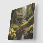 Wagon wiel gepersonaliseerde aangepaste wandklok (Hoek)