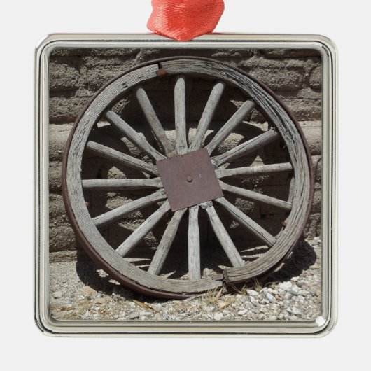 Wagon Wiel Metalen Ornament (Voorkant)