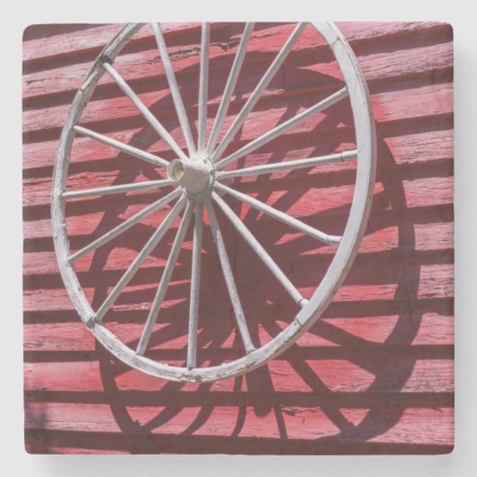 Wagon Wiel Stenen Onderzetter (Voorkant)