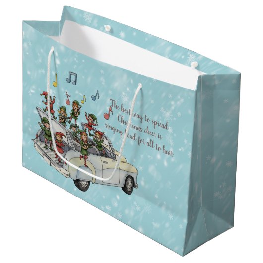 Wagonlading zingende elfen groot cadeauzakje (Voorkant Gekanteld)