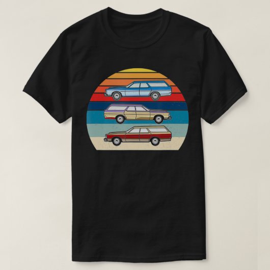 Wagons Retro-station T-shirt (Design voorkant)