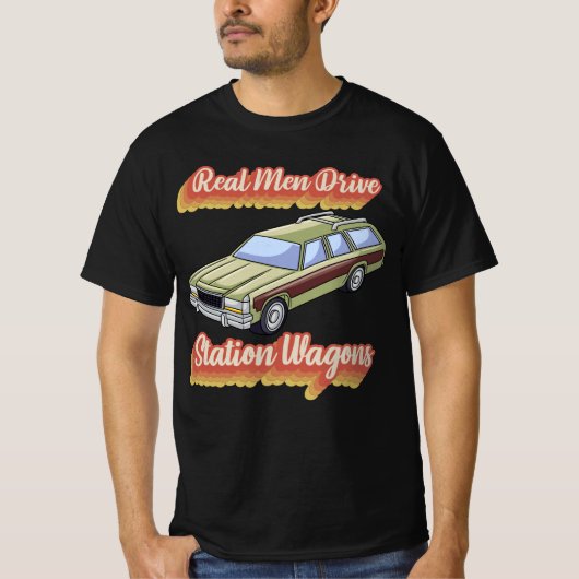 Wagons van het Real Mannen Station T-shirt (Voorkant)