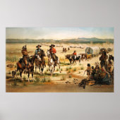 WagonTrain in de Verenigde Staten Poster (Voorkant)