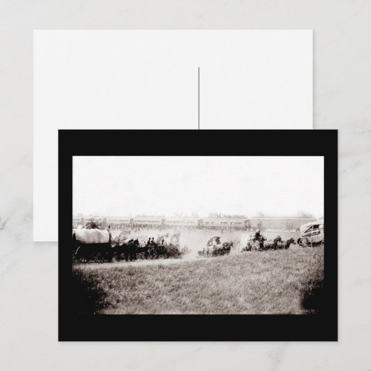  wagontrein briefkaart (Voorkant / Achterkant)