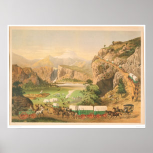 Wagontreinen die in de buitenste haven aankomen (1 poster
