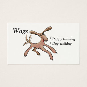 Wags puppy training en hond lopen visitekaartje