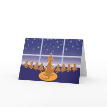 WagsToWishes_Menorah Dogs Wenskaart