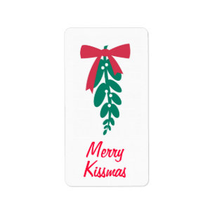 WagToWishes _Mistletoe Merry Kissmas! cadeau label