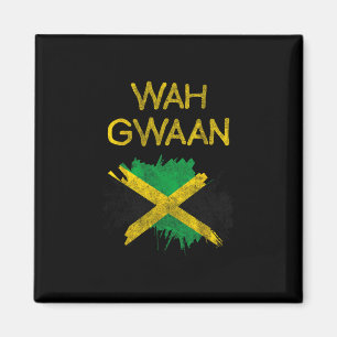 Wah Gwaan Jamaica Vlag Jamaicaanse Trots Reggae Va Magneet