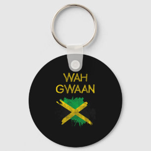 Wah Gwaan Jamaica Vlag Jamaicaanse Trots Reggae Va Sleutelhanger