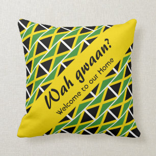 WAH GWAAN? Jamaican Patois Welkom Kussen