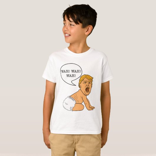 Wah Wah Whining Baby Trump T-shirt (Voorkant volledig)