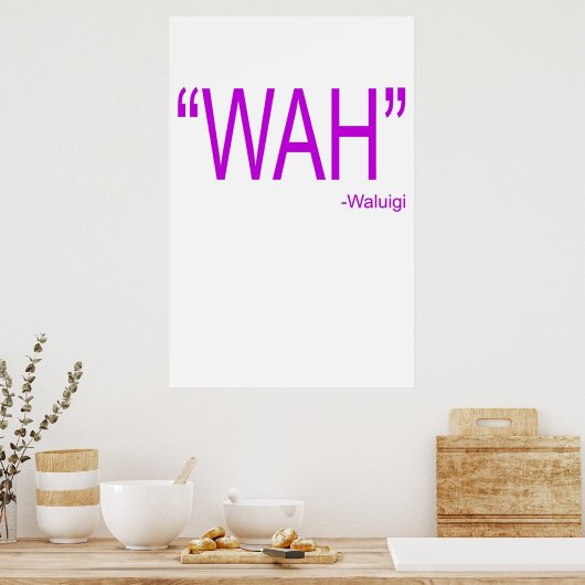 Wah Waluigi Poster (Keuken)
