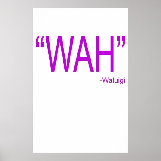 Wah Waluigi Poster (Voorkant)