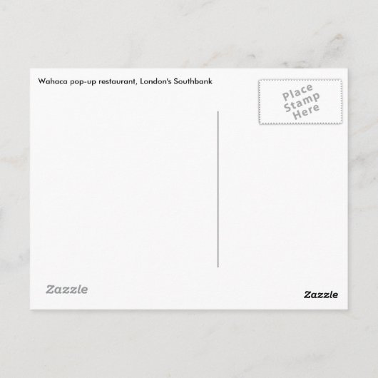 Wahaca pop-up restaurant, Southbank in Londen Briefkaart (Achterkant)
