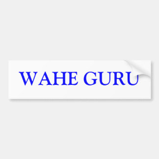 WAHE GURU BUMPERSTICKER