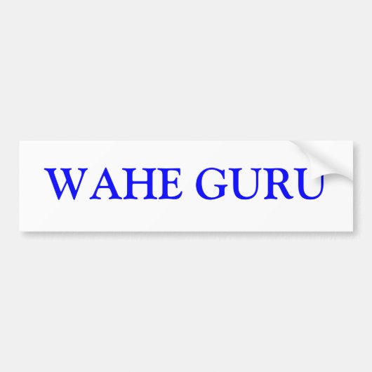 WAHE GURU BUMPERSTICKER (Voorkant)