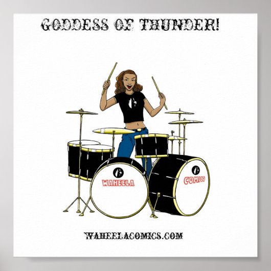 Waheela Drummer Girl Poster (Voorkant)
