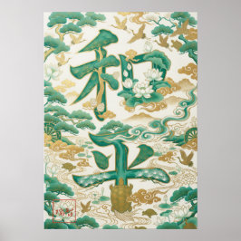 WaHei: Elegant Calligraphy "Peace" Art260010020 Poster
