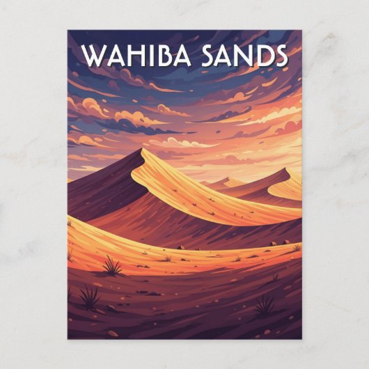Wahiba Sands Oman Reizen Briefkaart (Voorkant)