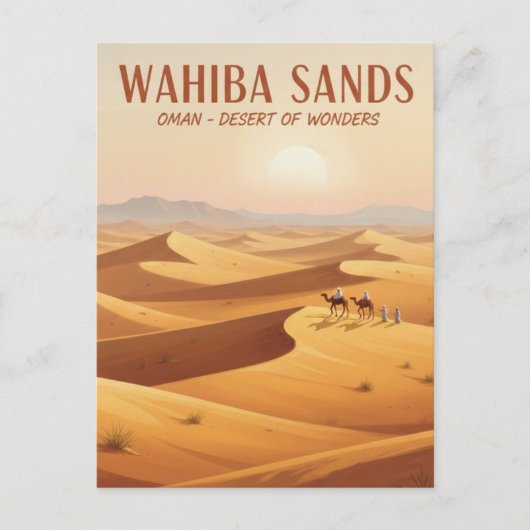 Wahiba Sands Oman Travel Briefkaart (Voorkant)