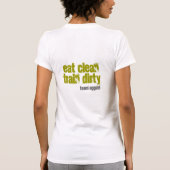 Wahine eet vuile schone trein (wit/olijf) t-shirt (Achterkant)
