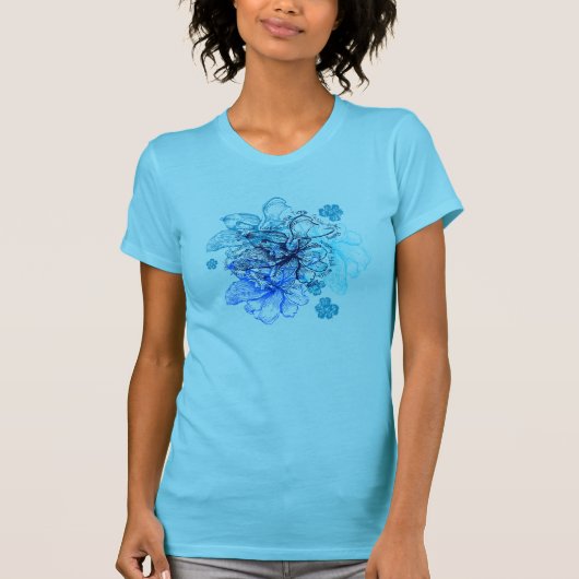 Wahine Lace Hawaïaanse Orchidee T - shirts (Voorkant)