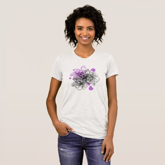 Wahine Lace Hawaïaanse Orchidee T - shirts (Voorkant volledig)