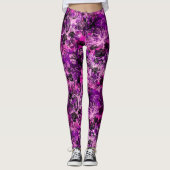 Wahine Lace Hawaïaanse tropische orchidee Leggings (Voorkant)