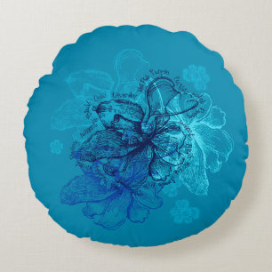 Wahine Lace Hawaiian Orchid Omkeerbaar Rond Kussen