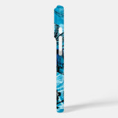 Wahine Lace Hawaiian Orchid Turq en Royal Case-Mate iPhone Case (Achterkant / Links)