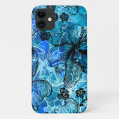 Wahine Lace Hawaiian Orchid Turquoise Case-Mate iPhone Case (Achterkant)