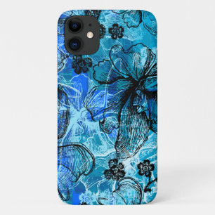 Wahine Lace Hawaiian Orchid Turquoise Case-Mate iPhone Case