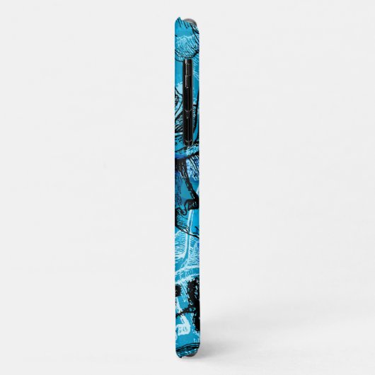 Wahine Lace Hawaiian Orchid Turquoise Case-Mate iPhone Case (Achterkant/links)